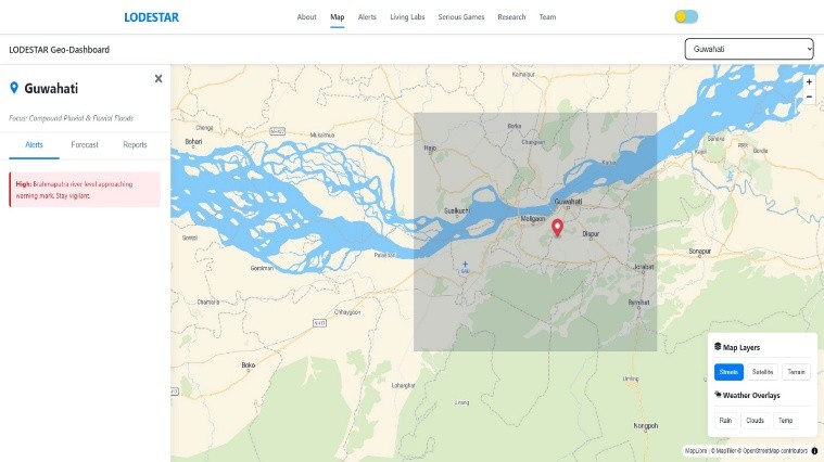 Integrated dashboard for multi-hazard forecasting for early warning system